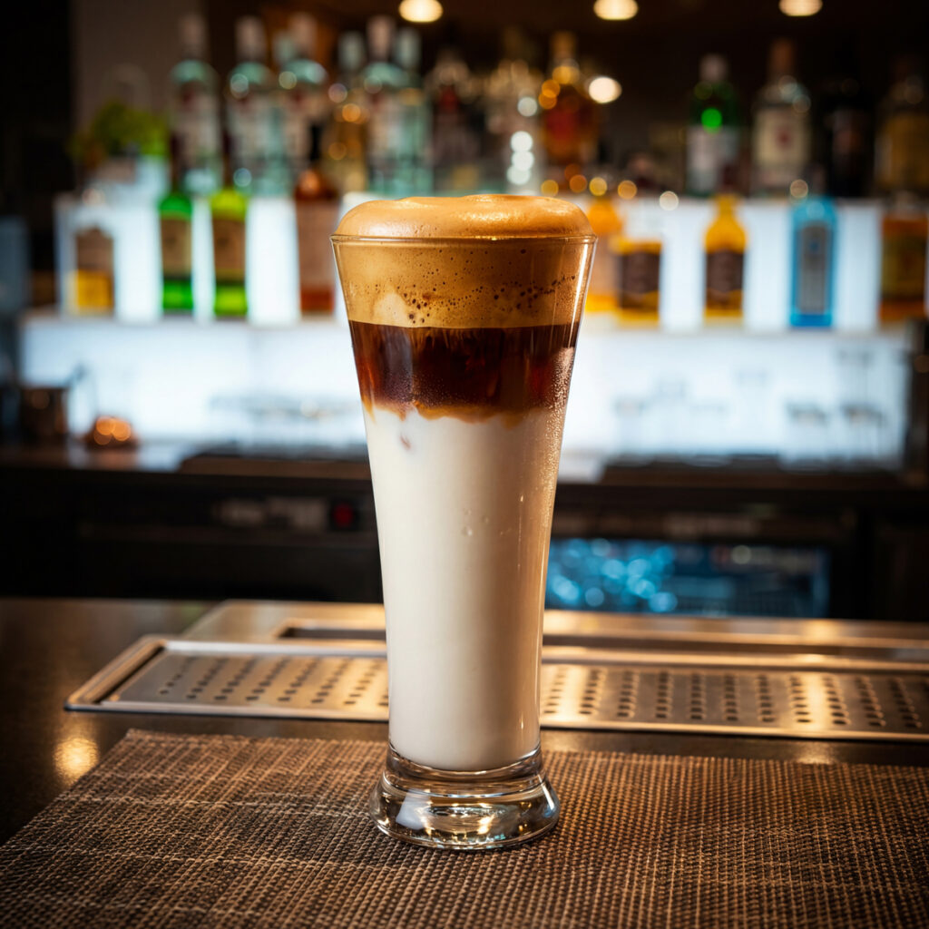 Irish Cold Foam Coffee, ODK Irish Cream Syrup, Stillabunt Magic Velvet.