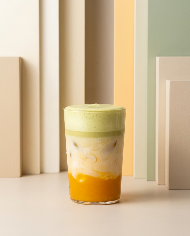 Mango Matcha Latte, ODK Mango Fruit Puree, Orsadrinks Matcha Blend