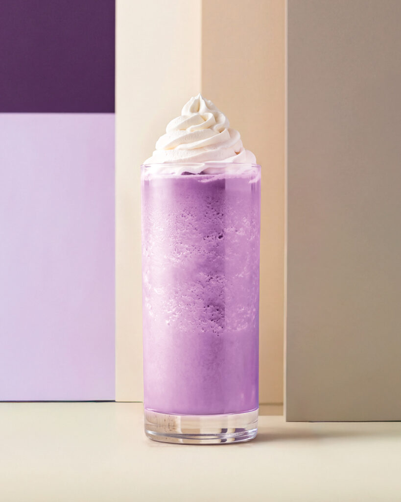 Ube Frappe, Orsadrinks Ube Blend, ODK Non-Dairy Frappè base, ODK Hints of Vanilla Frappè