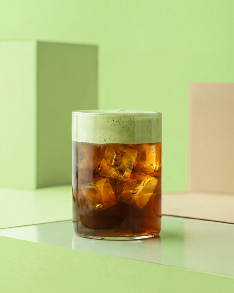 Matcha Cold Foam Iced Coffee, Orsadrinks Matcha Blend