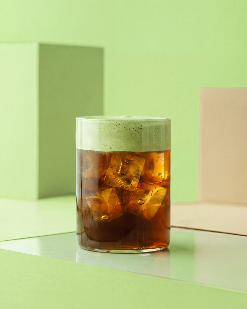 Matcha Cold Foam Iced Coffee, Orsadrinks Matcha Blend