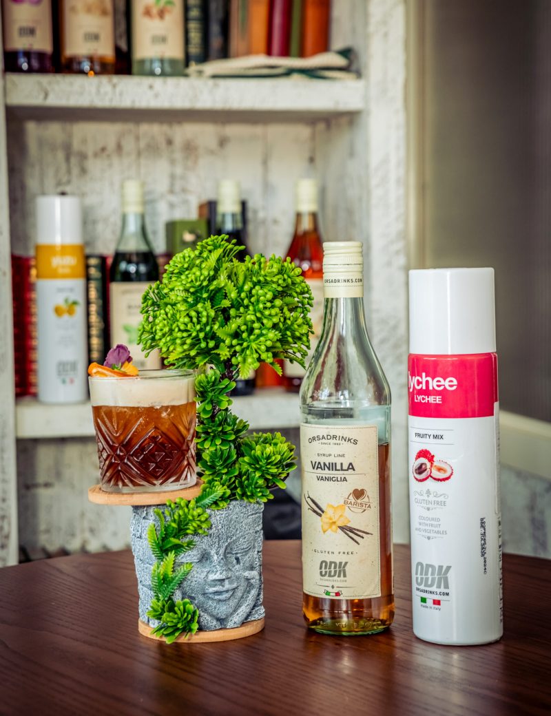 ODK Vanilla Syrup, ODK Lychee Fruity Mix, Stillabunt Orange Bitters
