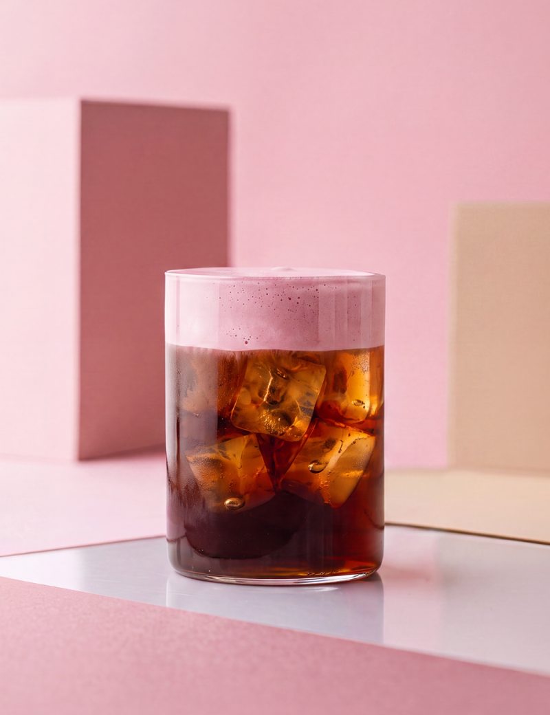 Pink Cold Foam Iced Coffee, Orsadrinks Strawberry&Cream Blend
