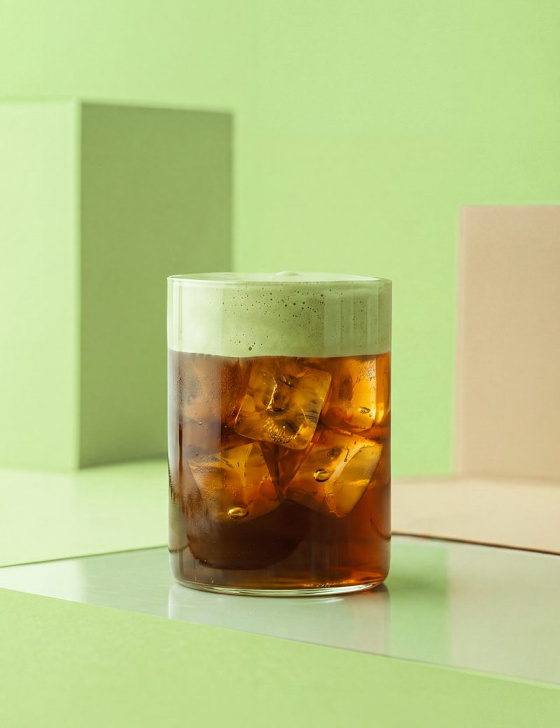 Matcha Cold Foam Iced Coffee, Orsadrinks Matcha Blend